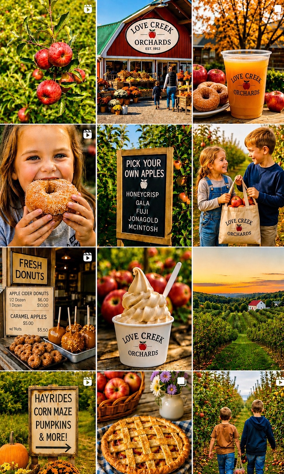 Love Creek Orchards Instagram feed
